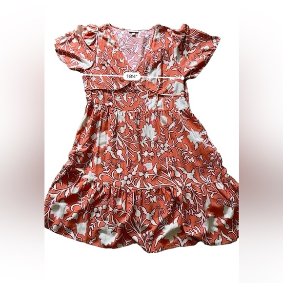 Knox Rose tiered floral print dress with v neck and corset details - Picture 10 of 14